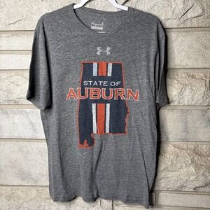 auburn university tigers under armour adult large gray shirt Loose Fit